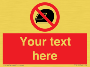 Custom No Motorcycle Helmets Sign